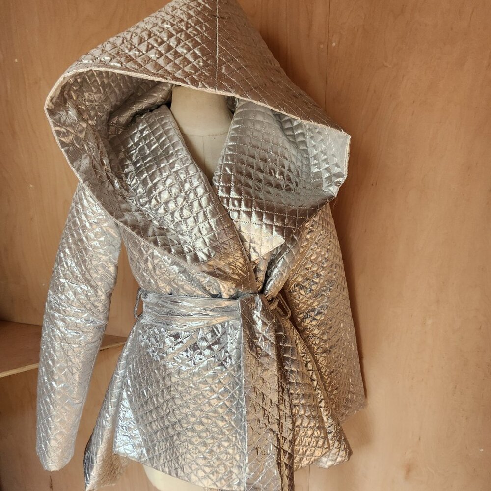 Silver Statement Coat - Picture 3 of 3